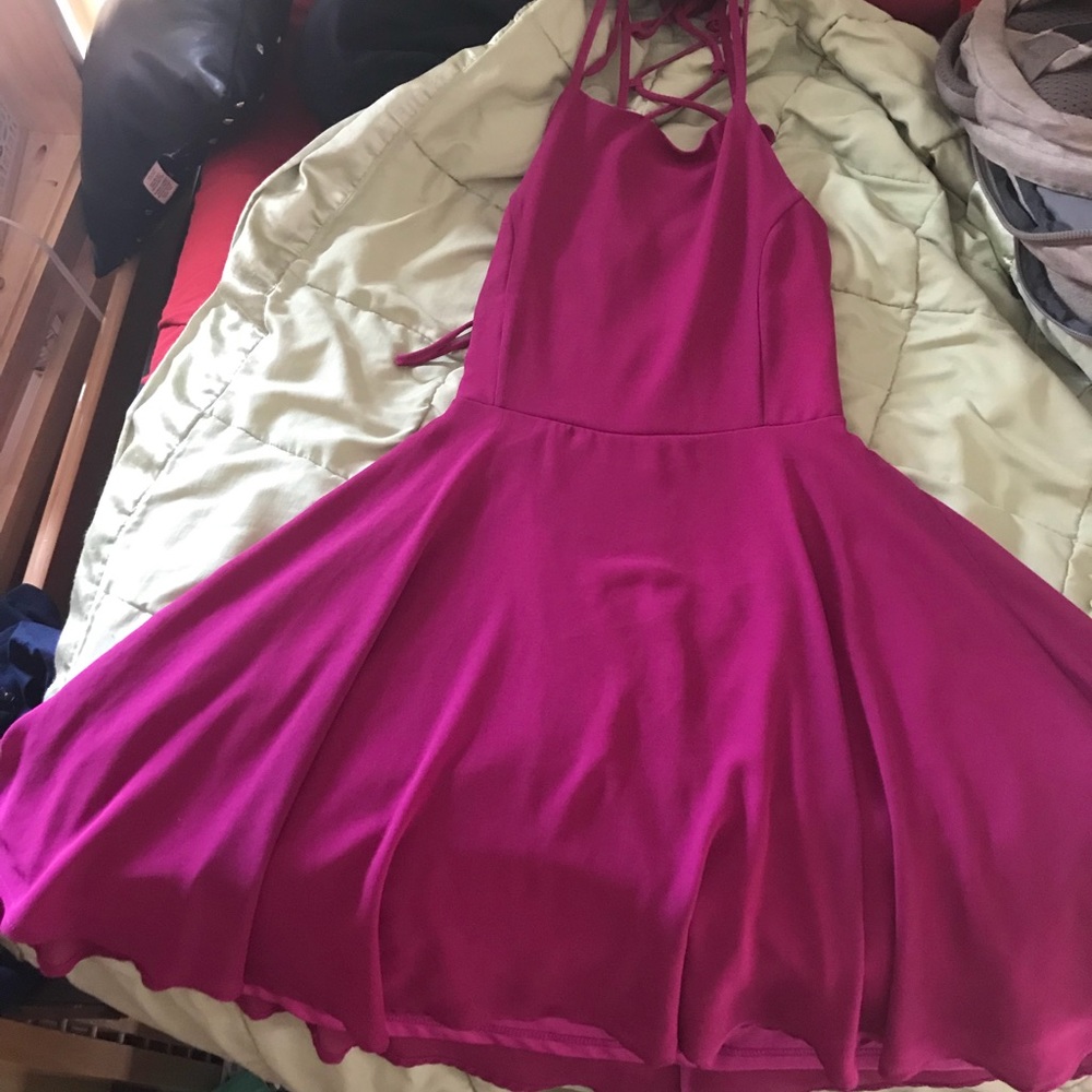 Lulus Good Deeds Dress in Magenta